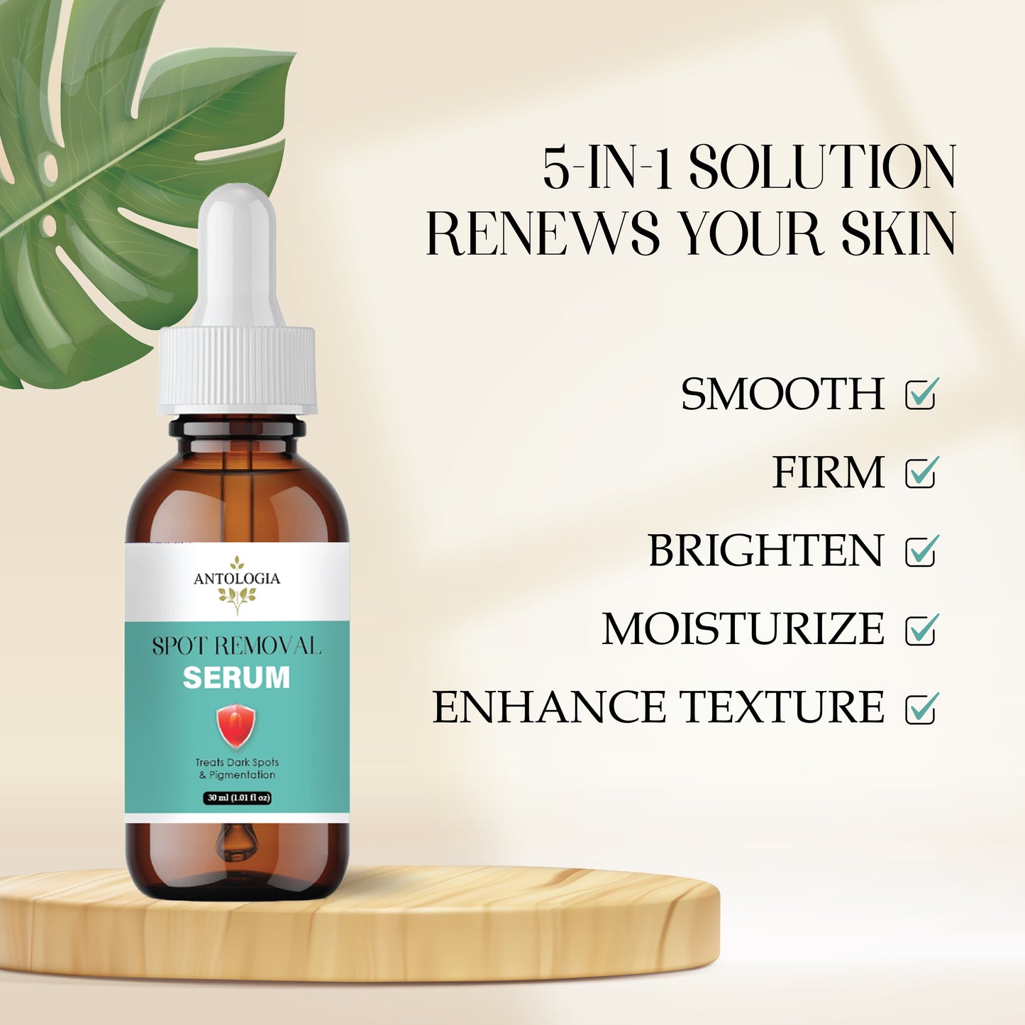 Spot Removal Serum for Face | Dark Spot Corrector | Anti-Blemish & Acne Scar Removal | Skin Brightening & Even Tone Serum for Men & Women