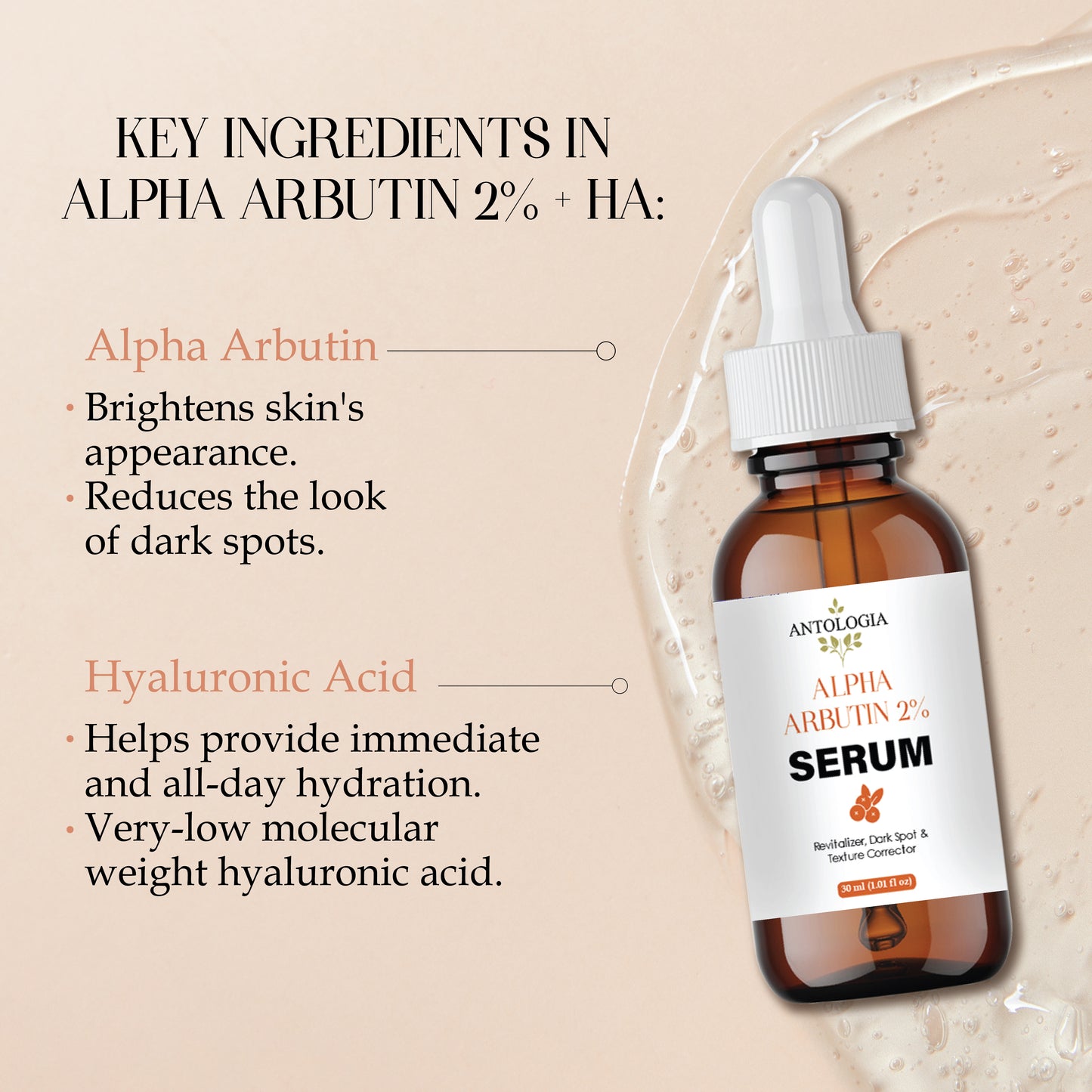 Alpha Arbutin Serum for Skin Brightening | Dark Spot Remover | Even Skin Tone & Radiance | Lightweight, Fast Absorbing Face Serum
