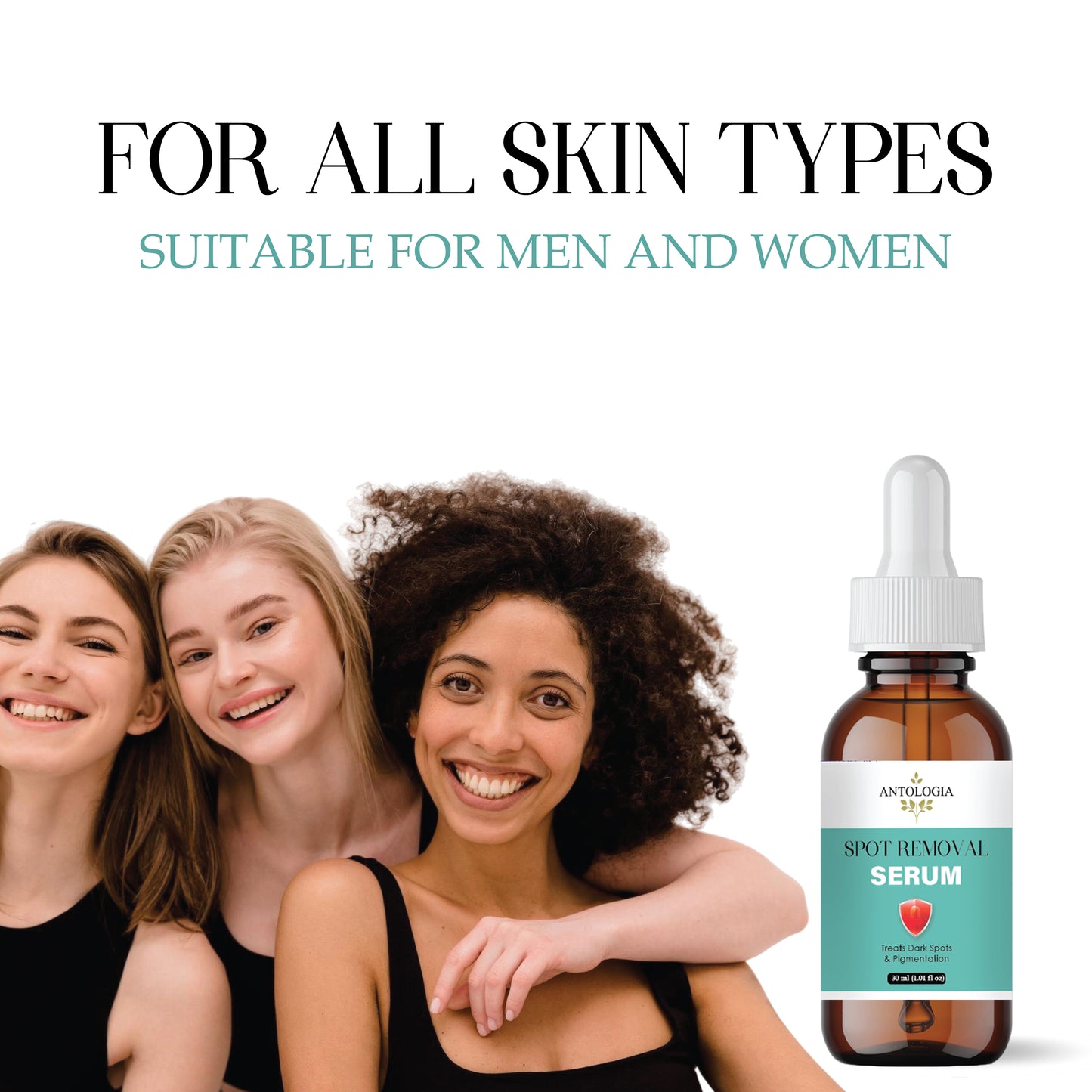 Spot Removal Serum for Face | Dark Spot Corrector | Anti-Blemish & Acne Scar Removal | Skin Brightening & Even Tone Serum for Men & Women