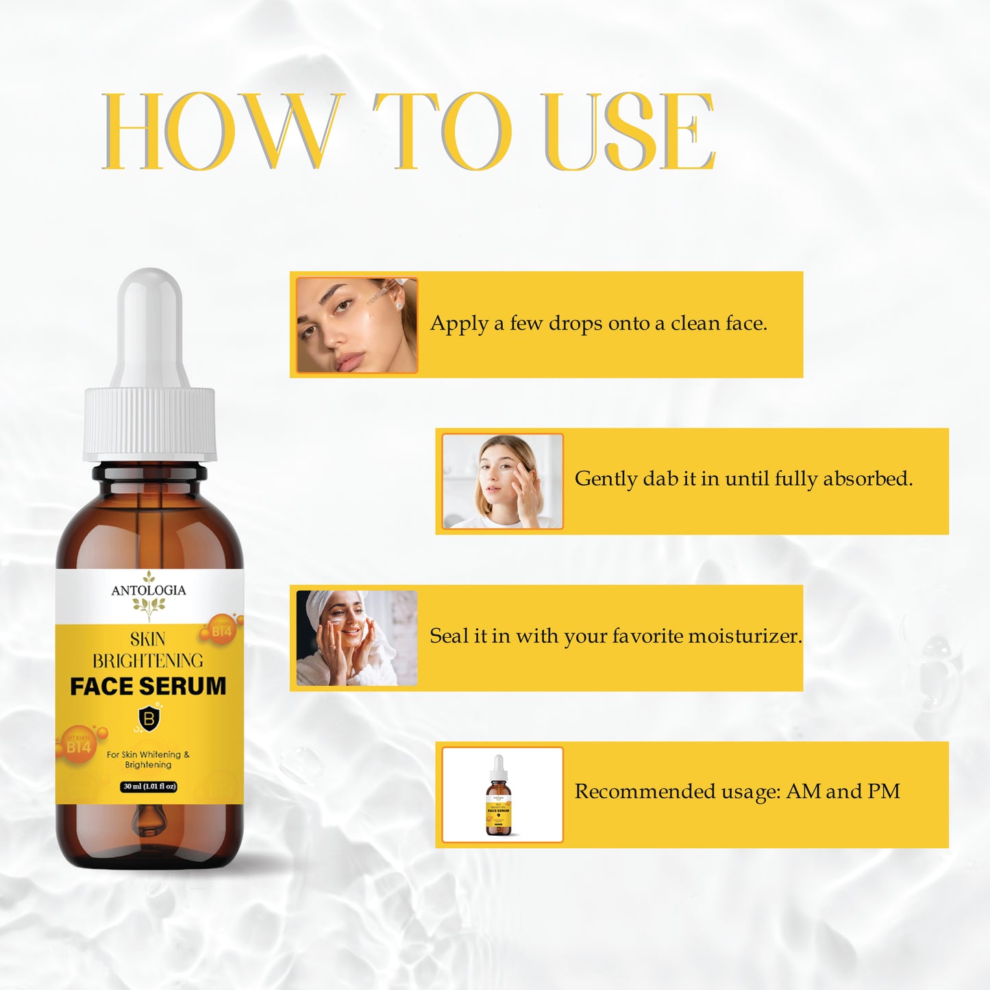 Skin Brightening Serum with Vitamin C, Niacinamide & Hyaluronic Acid | Dark Spot Corrector | Evens Skin Tone | Hydrating Face Serum for Radiant & Glowing Skin – 30ml