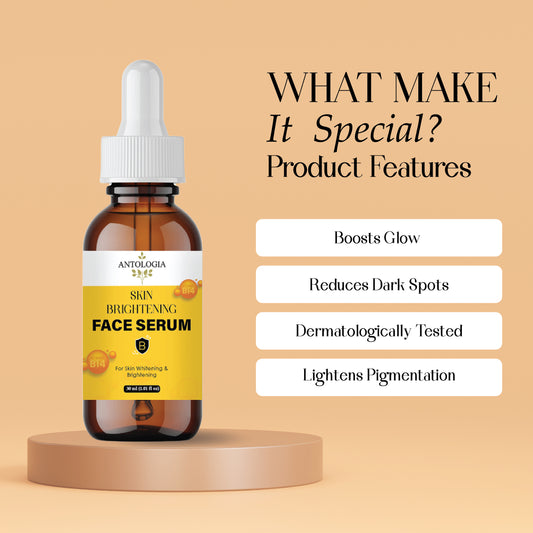 Skin Brightening Serum with Vitamin C, Niacinamide & Hyaluronic Acid | Dark Spot Corrector | Evens Skin Tone | Hydrating Face Serum for Radiant & Glowing Skin – 30ml